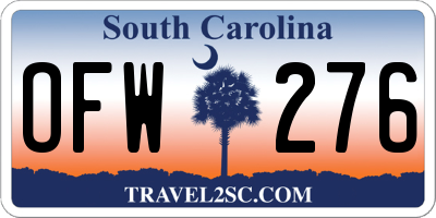SC license plate OFW276