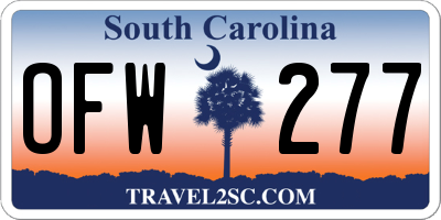 SC license plate OFW277