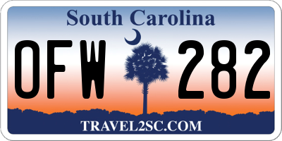 SC license plate OFW282