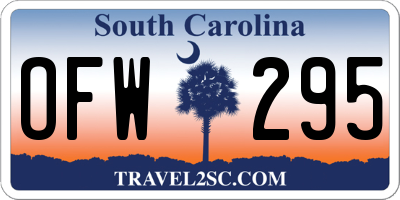 SC license plate OFW295