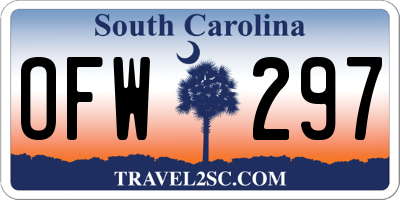 SC license plate OFW297