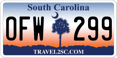 SC license plate OFW299