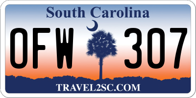 SC license plate OFW307