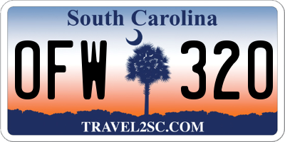 SC license plate OFW320