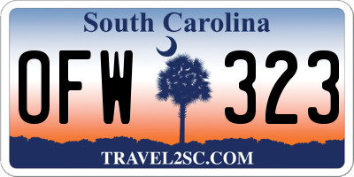 SC license plate OFW323