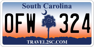 SC license plate OFW324