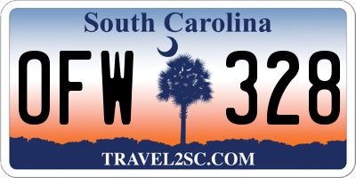 SC license plate OFW328