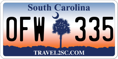 SC license plate OFW335