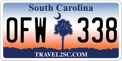 SC license plate OFW338