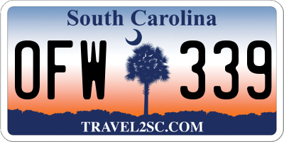 SC license plate OFW339