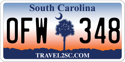 SC license plate OFW348