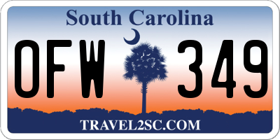 SC license plate OFW349