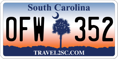 SC license plate OFW352