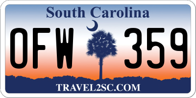 SC license plate OFW359