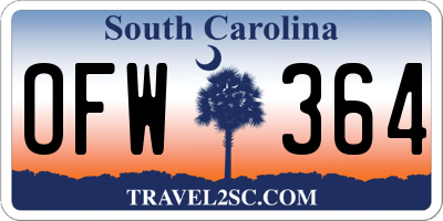 SC license plate OFW364