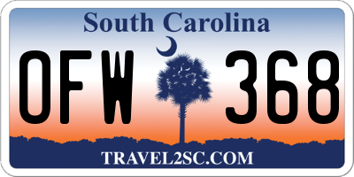SC license plate OFW368