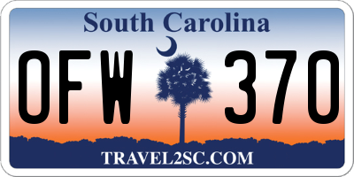 SC license plate OFW370