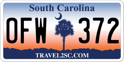 SC license plate OFW372