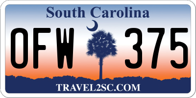 SC license plate OFW375