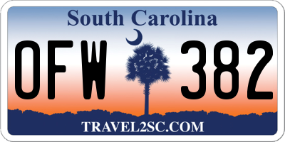 SC license plate OFW382