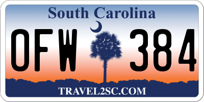 SC license plate OFW384