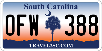 SC license plate OFW388
