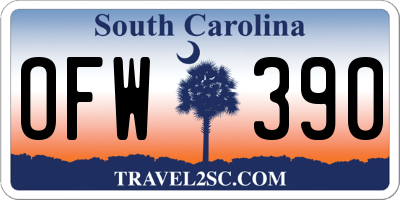 SC license plate OFW390