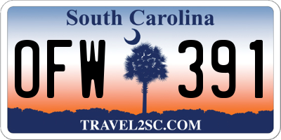 SC license plate OFW391