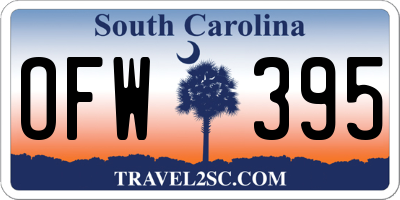 SC license plate OFW395