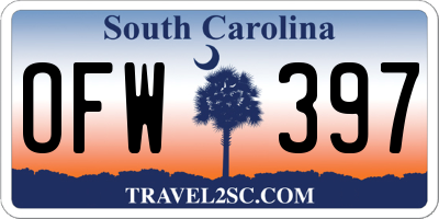 SC license plate OFW397