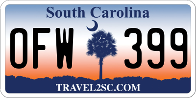 SC license plate OFW399