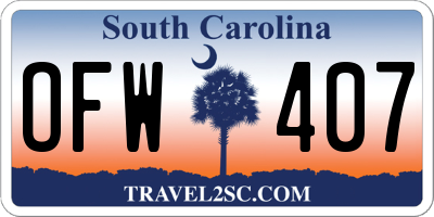 SC license plate OFW407