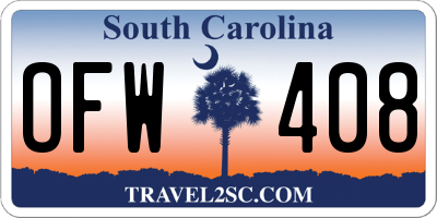 SC license plate OFW408