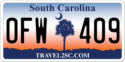 SC license plate OFW409