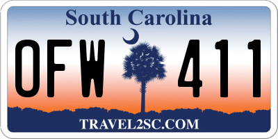 SC license plate OFW411