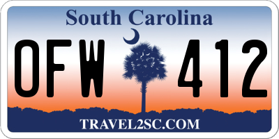 SC license plate OFW412