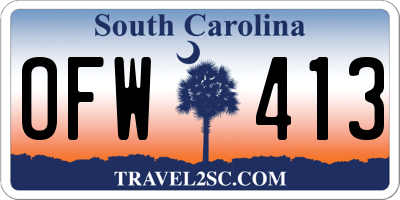SC license plate OFW413