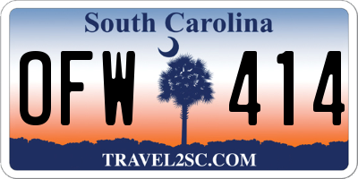 SC license plate OFW414