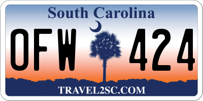 SC license plate OFW424