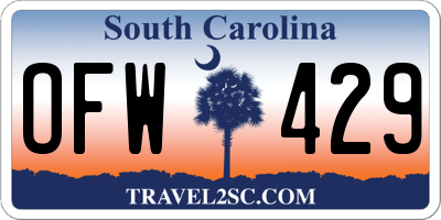 SC license plate OFW429