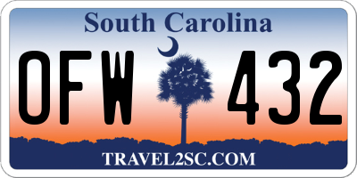 SC license plate OFW432