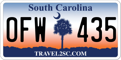SC license plate OFW435