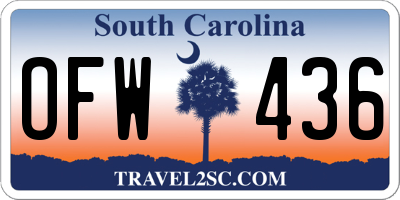 SC license plate OFW436