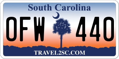 SC license plate OFW440