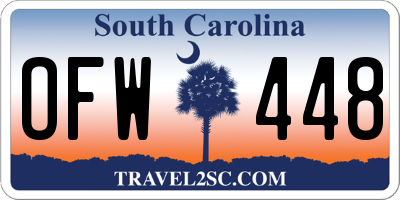SC license plate OFW448