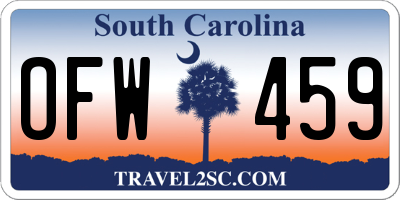 SC license plate OFW459