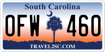 SC license plate OFW460