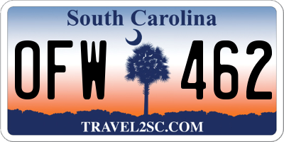 SC license plate OFW462