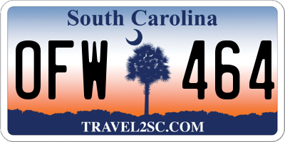 SC license plate OFW464