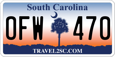 SC license plate OFW470